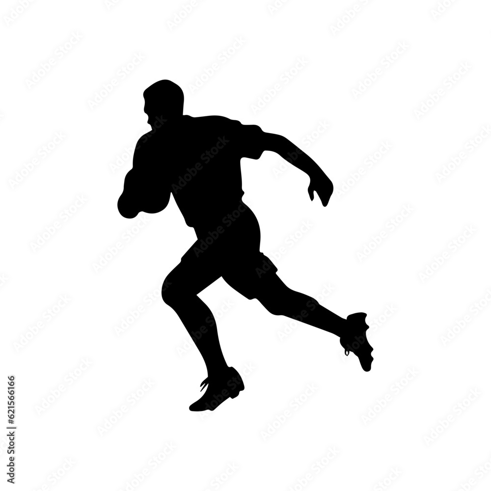 Fototapeta premium football player silhouette illustration 