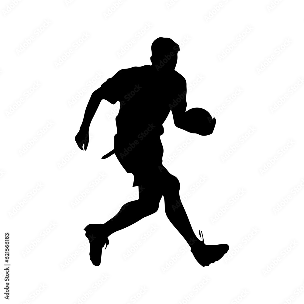 Fototapeta premium football player silhouette illustration 