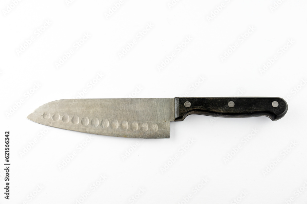Santoku Knife isolated on white background Santoku Knife isolated on white background