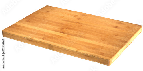 3d illustration of wooden cutting board isolated on transparent background
