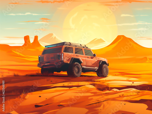 Wallpaper Desertic Car