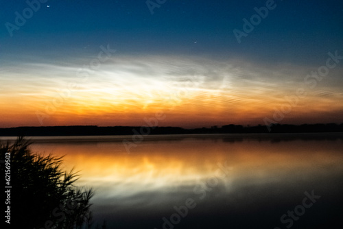 sunrise over the lake