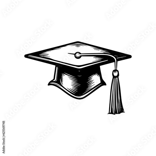 graduation cap silhouette illustration 