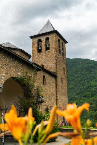 Beautiful church in Torla-Ordesa, Huesa (Aragón-Spain) photo