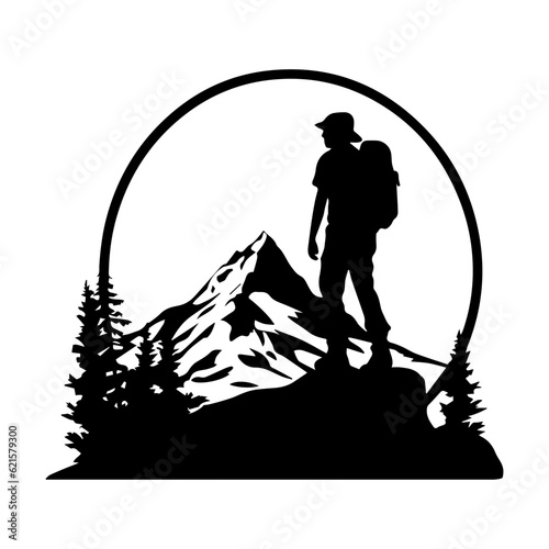 hiker silhouette illustration 