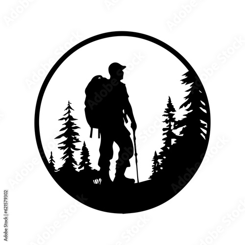 hiker silhouette illustration 