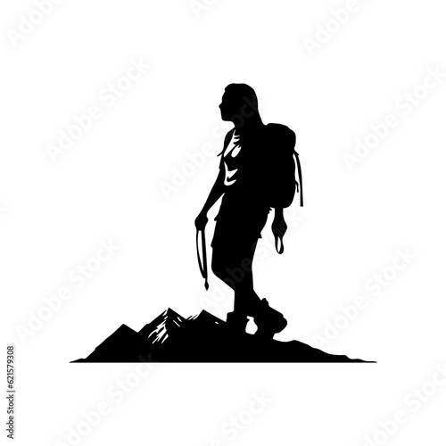 hiker silhouette illustration 