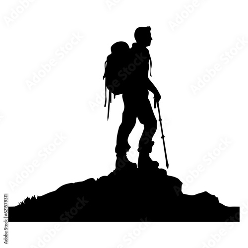 hiker silhouette illustration 