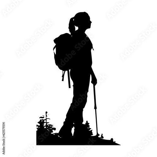 hiker silhouette illustration 