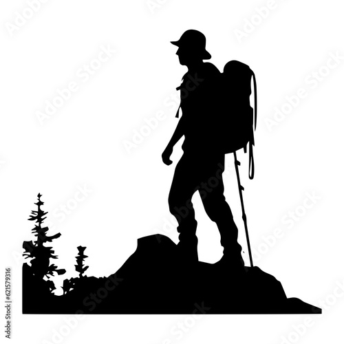 hiker silhouette illustration 