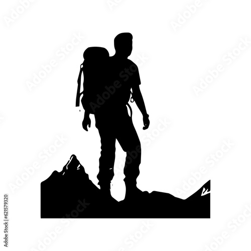 hiker silhouette illustration 