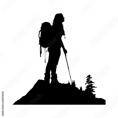 hiker silhouette illustration 