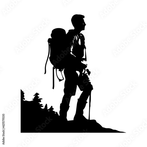 hiker silhouette illustration 