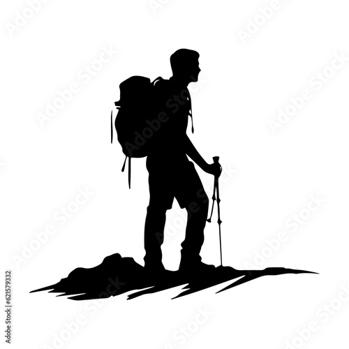 hiker silhouette illustration 