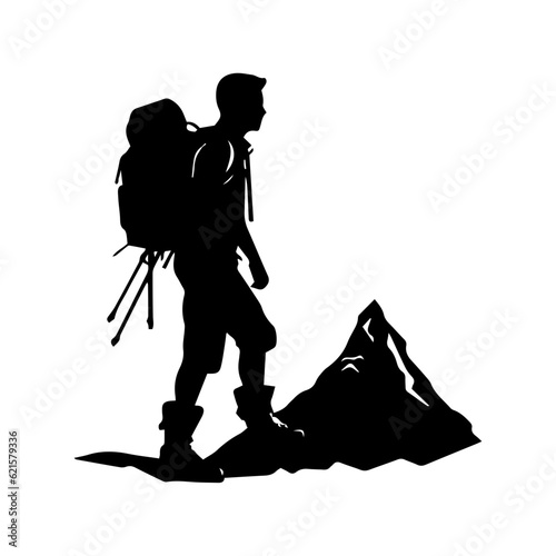hiker silhouette illustration 