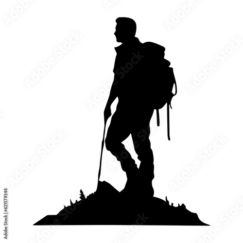 hiker silhouette illustration 