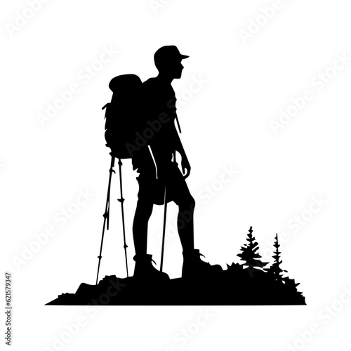 hiker silhouette illustration 