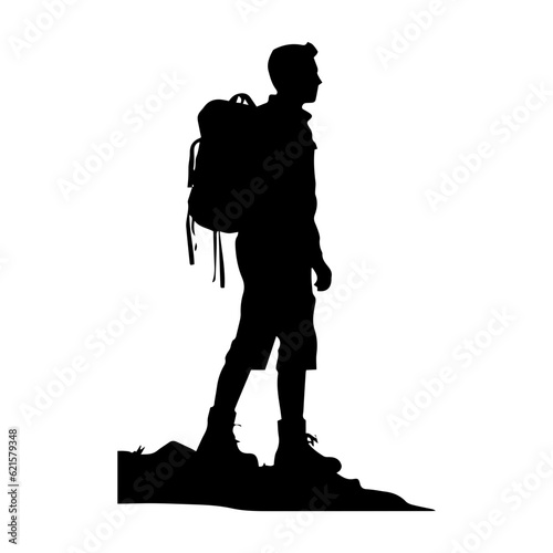 hiker silhouette illustration 