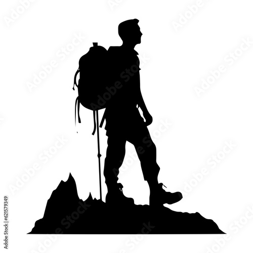 hiker silhouette illustration 