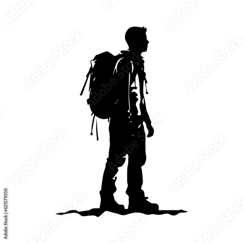 hiker silhouette illustration 