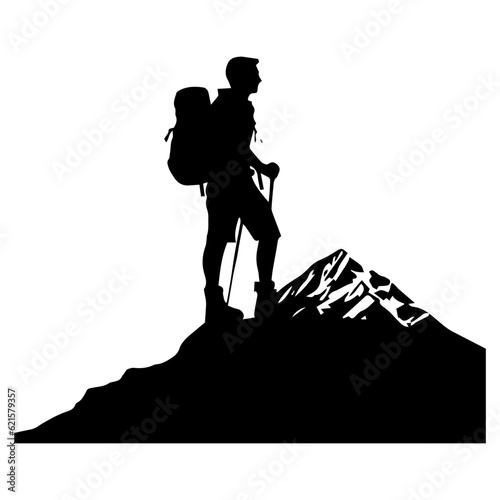 hiker silhouette illustration 