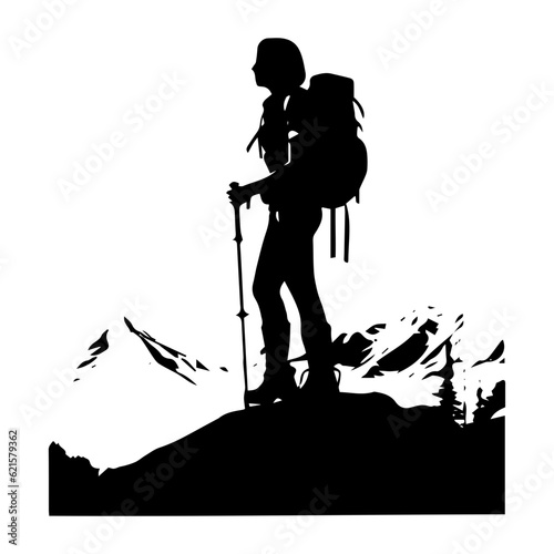 hiker silhouette illustration 