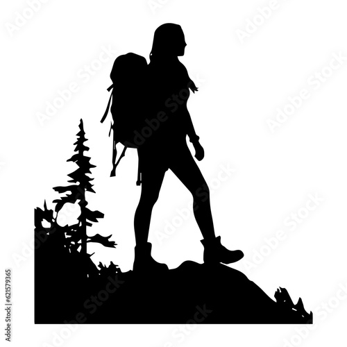 hiker silhouette illustration 