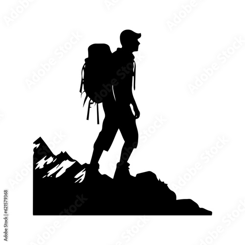 hiker silhouette illustration 