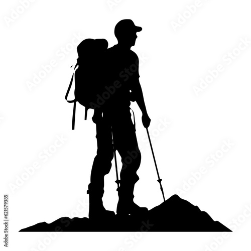 hiker silhouette illustration 
