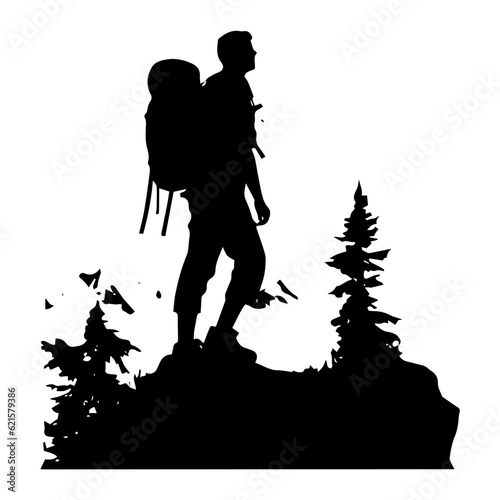 hiker silhouette illustration 