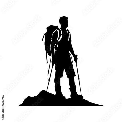 hiker silhouette illustration 