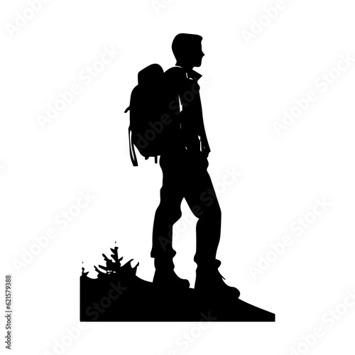 hiker silhouette illustration 