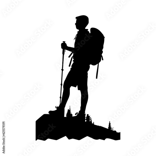 hiker silhouette illustration 
