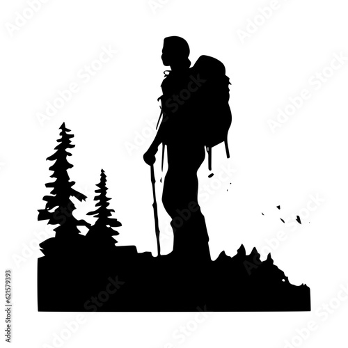 hiker silhouette illustration 