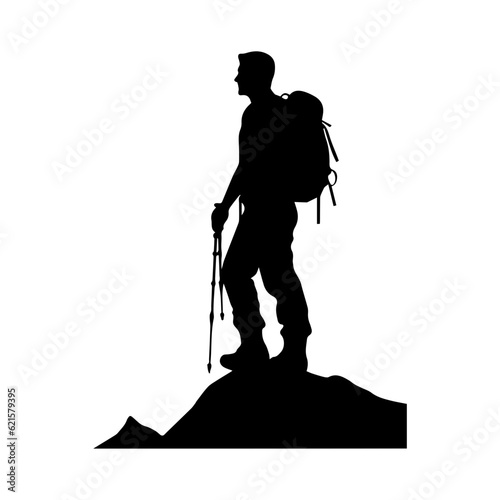 hiker silhouette illustration 