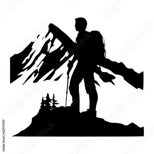 hiker silhouette illustration 
