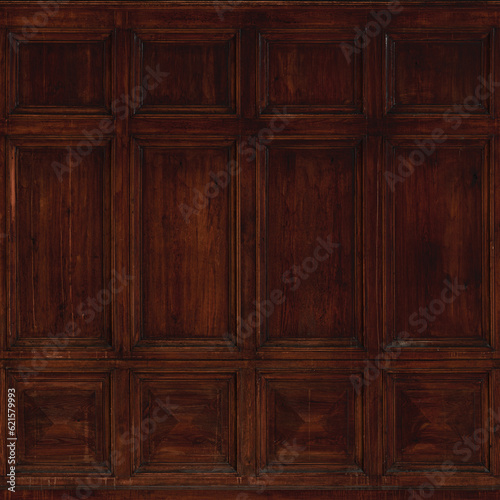 3d illustration of wood wall surface texture with pattern, wooden wall material © TrngPhp