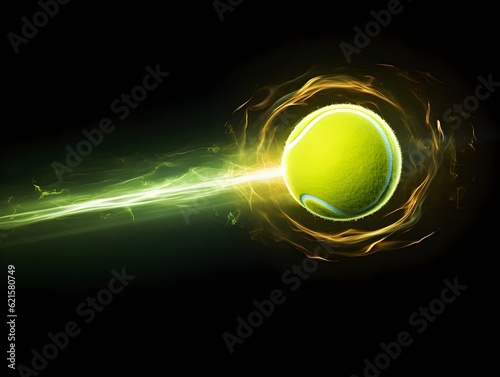 Der ultimative Schlag: Die Dynamik des Tennisballs photo