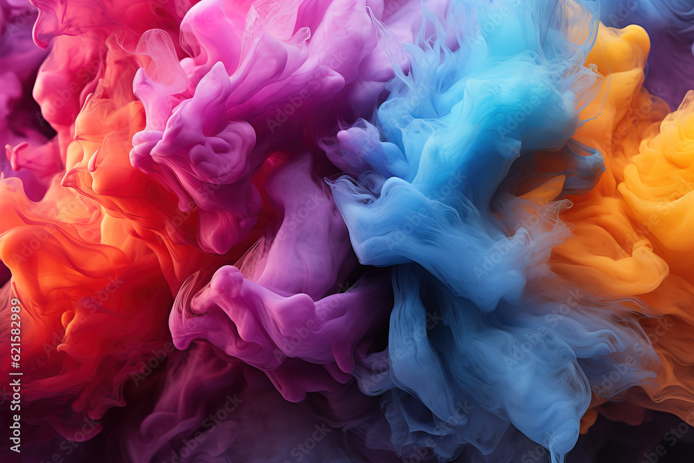 Colorful smoke abstract wallpaper background