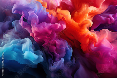 Colorful smoke abstract wallpaper background