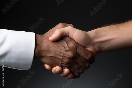 Corporate business handshake with professionals