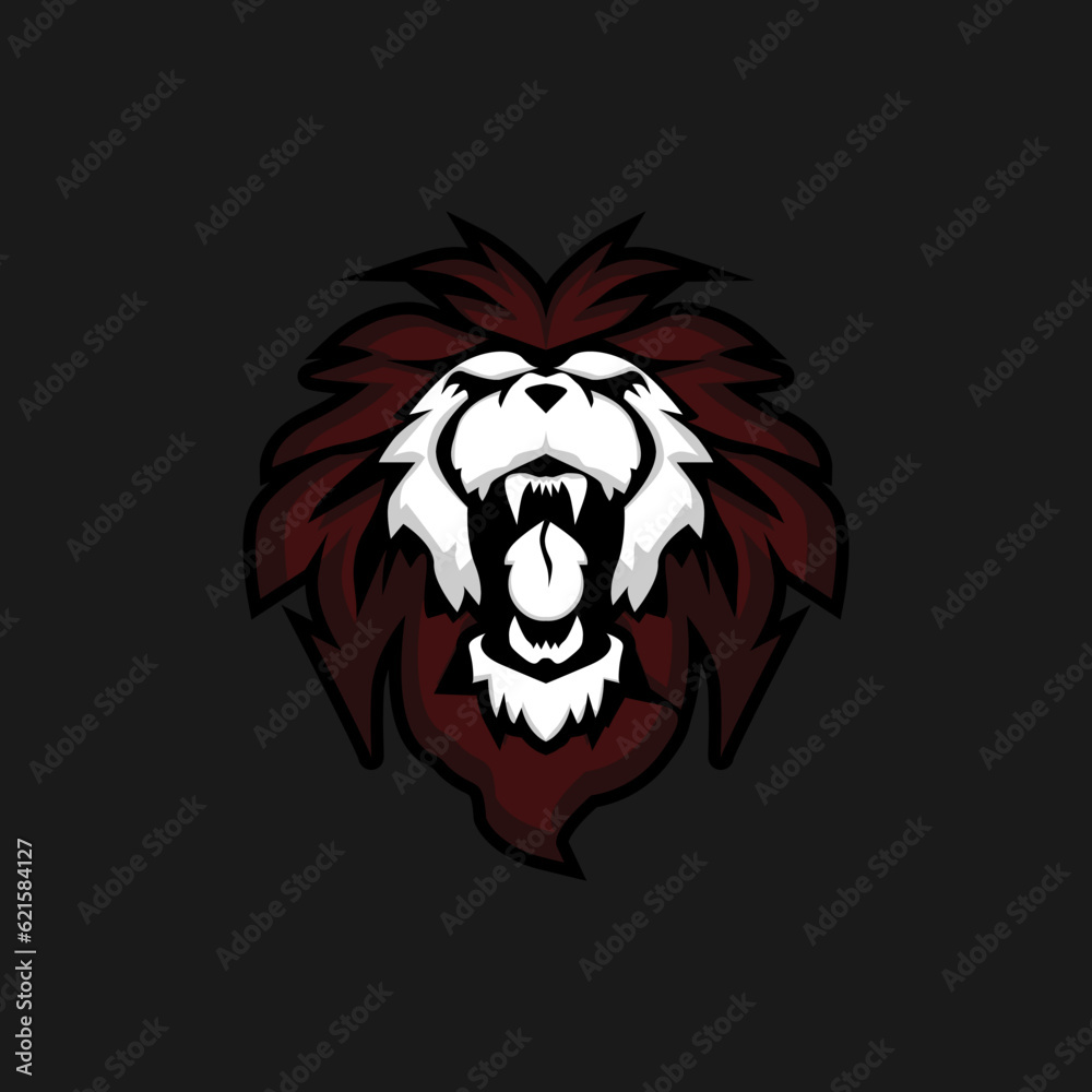 Lion esport logo with a white emblem.