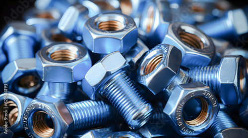 Bolts and nuts for repairs. Concept of maintenance, construction and repairs.