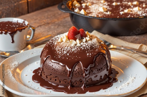 chocolate cake on a plate