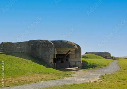 Longues sur Mer World War II german battery in Normandy, France.