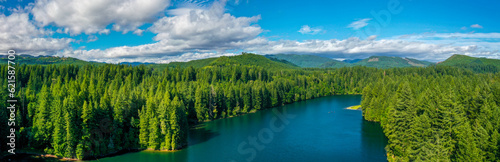 landscape with lake and mountains