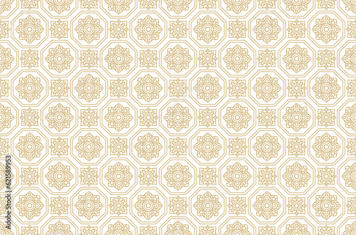Line art pattern asian style banner background