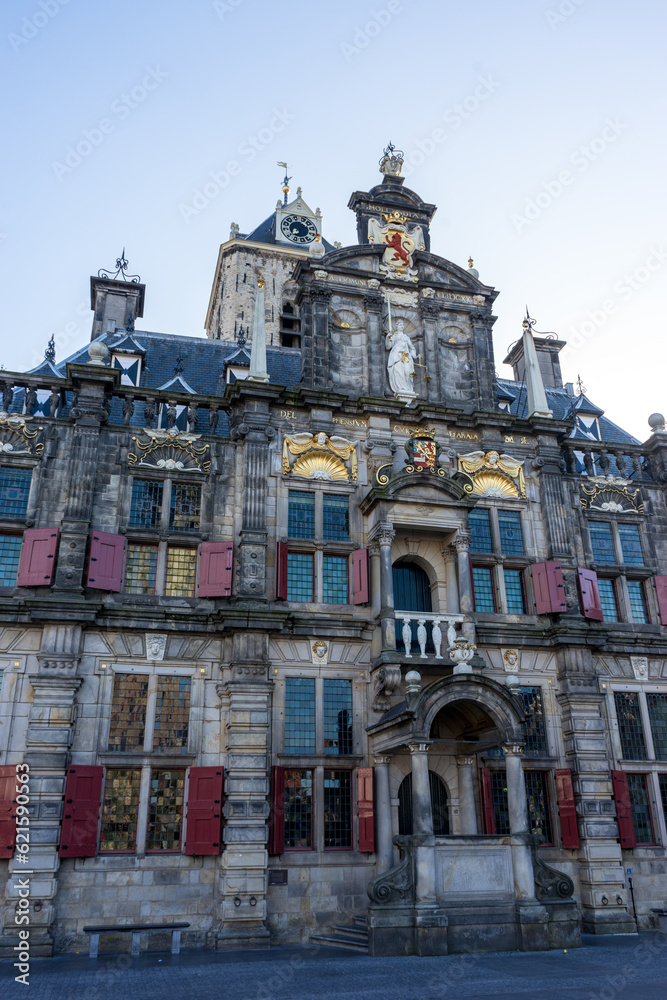 Fototapeta premium Netherlands, Delft stadhuis
