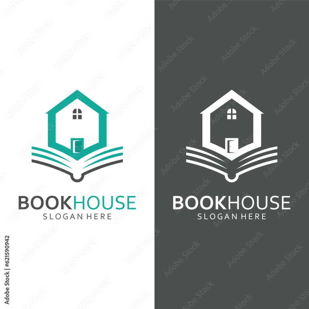 Fototapeta premium Book House Logo Template Vector Illustration