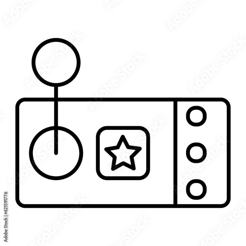 This icon is used on websites, apps or other media to indicate that the content is related to a game on a game console. This icon helps the user to quickly identify the type of game or platform being 